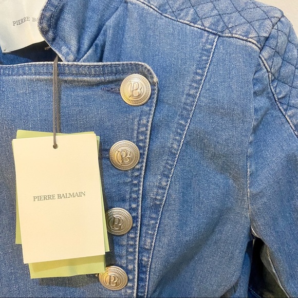 NWT Pierre Balmain Denim Jacket - Sz 8 (M) - Picture 5 of 7